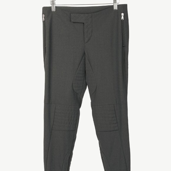 Brunello Cucinelli Anthracite Stretch-Wool Quilted Zip-Hem Trousers - Picture 1 of 13